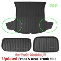 updated tpe trunk mat for tesla model 3 y rear front trunk floor protective pads car storage box cargo tray cushions accessories