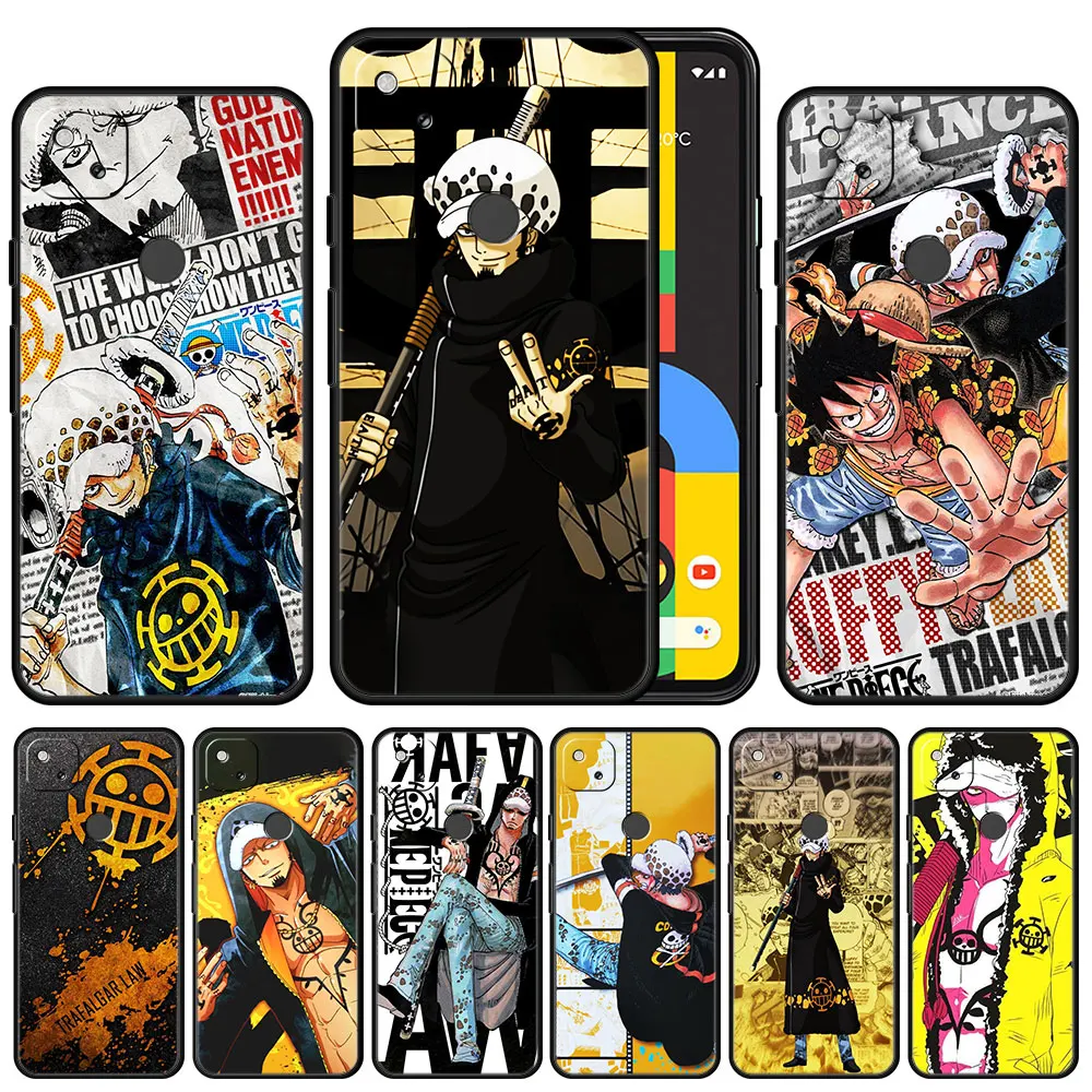 

Case Cover for Google Pixel 5a 4a 3 4 XL 5 6 Pro 4G 5G Soft Shockproof Shell Cell TPU Official Armor Back Trend One Piece Law