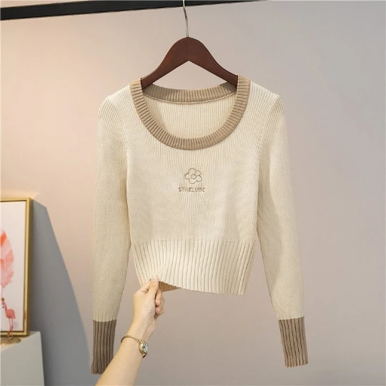 

Черный женский офисный пуловер OL для девушек, женский свитер для девушек, вязаные топы с V-образным вырезом, плотные женские свитера, топ, пал...