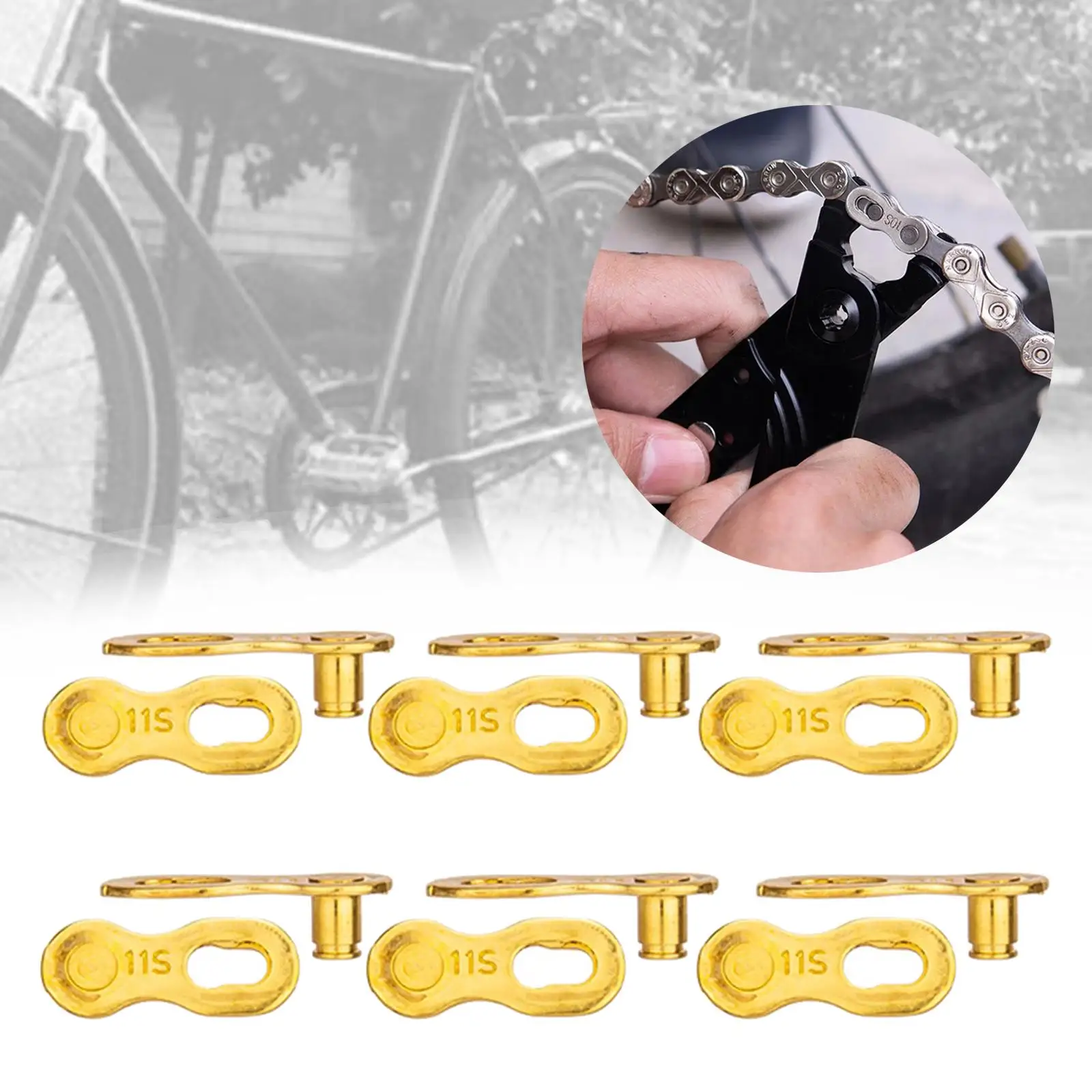 6 пар стальных звеньев цепи велосипеда