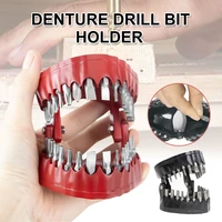 new durable and portable denture drill bit holder teeth model design screwdriver bit organizing holder drive bit adapter tools
