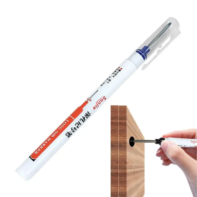 

Quick-Drying Marker Pens Industrial Permanent Markers With Clip Marking Supplies For Metal Industry Electric Drilling Carpentry