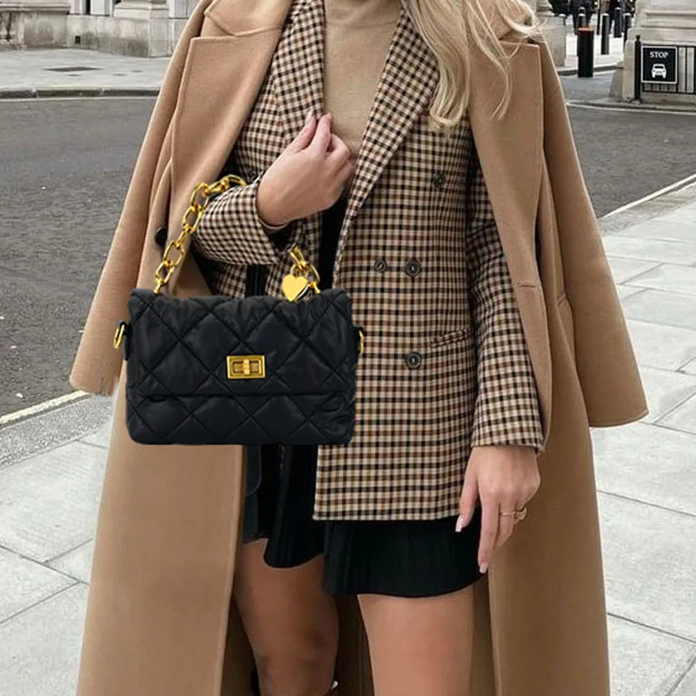 

Luxury Handbags For Women Designer Shoulder Bags PU Leather Chain Messenger Bag Elegant Ladies Crossbody Bag Clutch Purse New