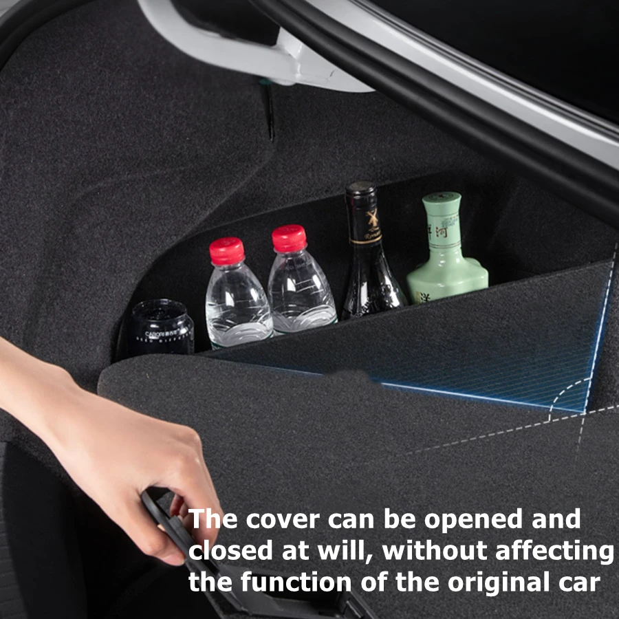 2 Packs Flocked Tray For VW ID4 CROZZ ID.4 X 2022 2021 Rear Trunk Organizer Side Divider Board ID6 Modification Accessories