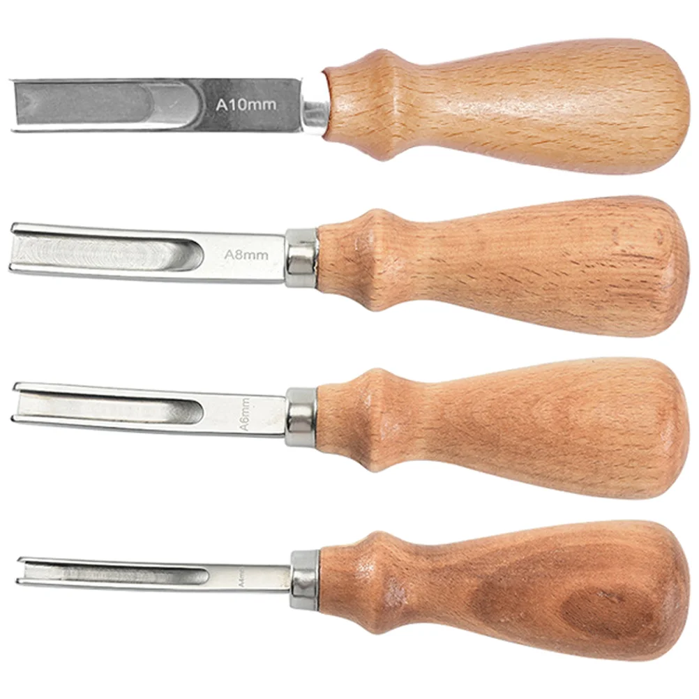 

4 Pcs Tools Precision Leathercraft Supplies Trimmer Edge Skiving Stainless Steel Work Working