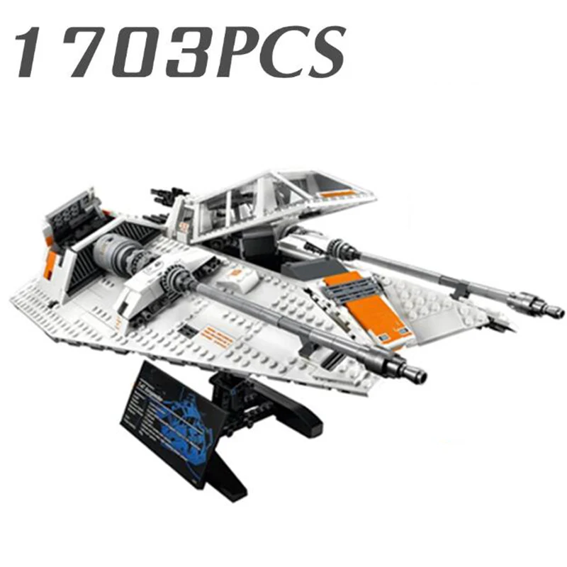 

New 1703Pcs Star Plan Speeder Building Blocks Compatible 75144 Reproduce Snow Battle Fighter Bricks Toys Christmas Gifts