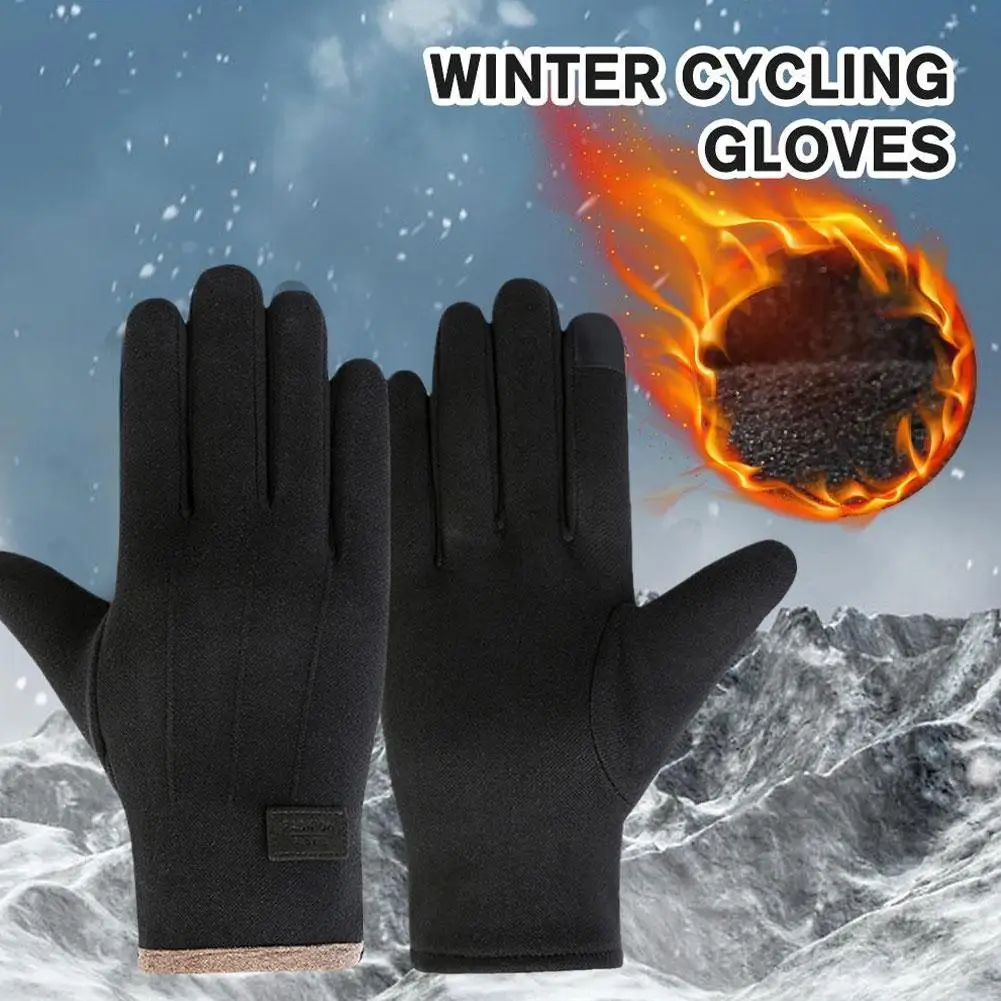 

Winter Warm Cycling Gloves Bicycle Warm Touchscreen Bike Fishing Glove Motorcycle Skiing Finger Full Outdoor Waterproof Rid U6S2