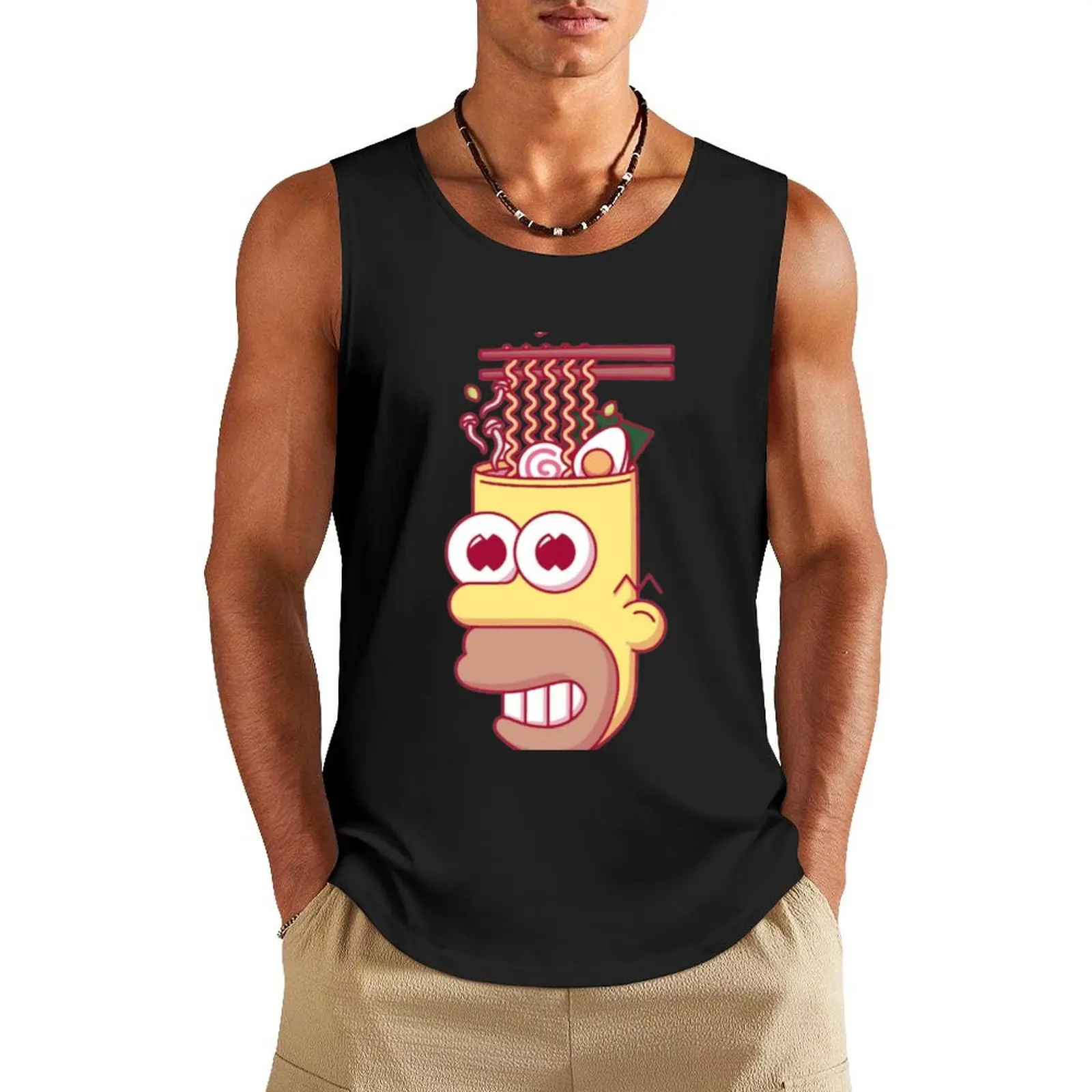 Mr Sparkle _amp_ Ramen Tank Top аниме футболки Мужская спортивная футболка