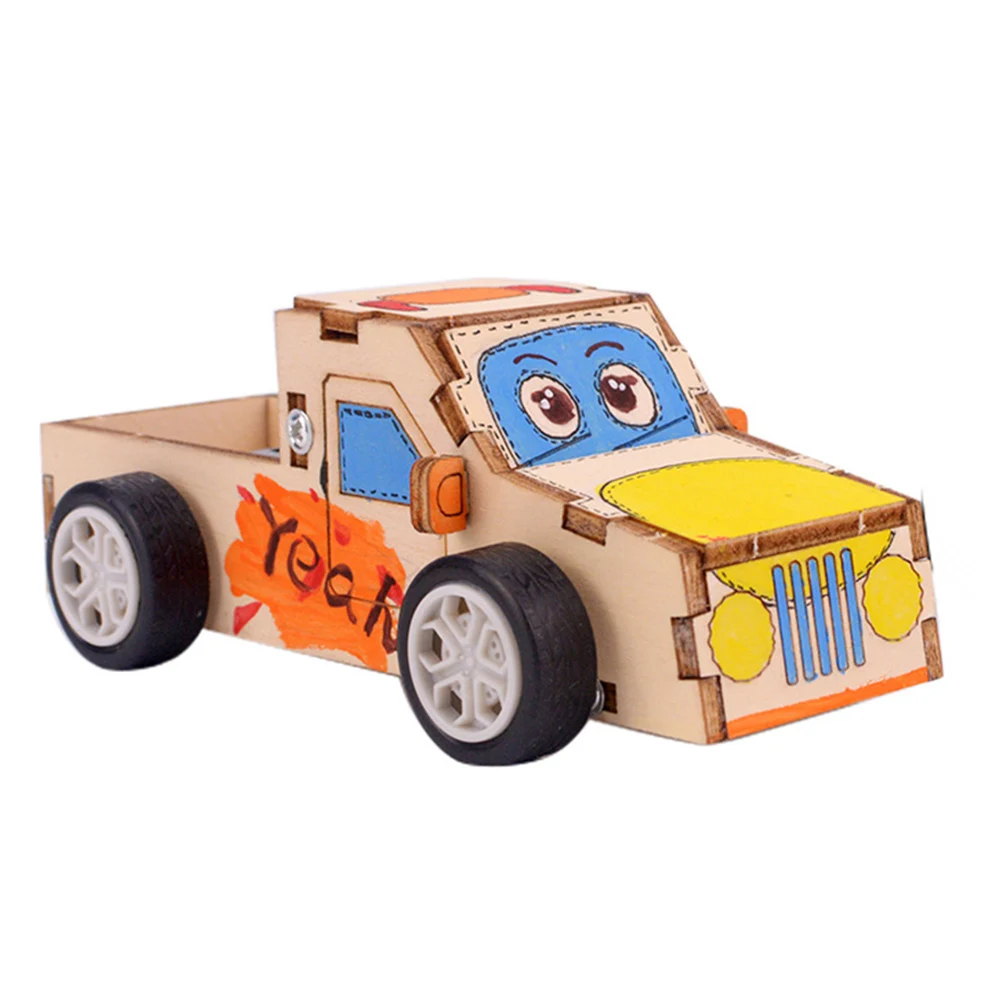 

Children Educational Science Experiment Technology Toy Set DIY Pull Back Car Assembling Physical Experiment Technology Toy