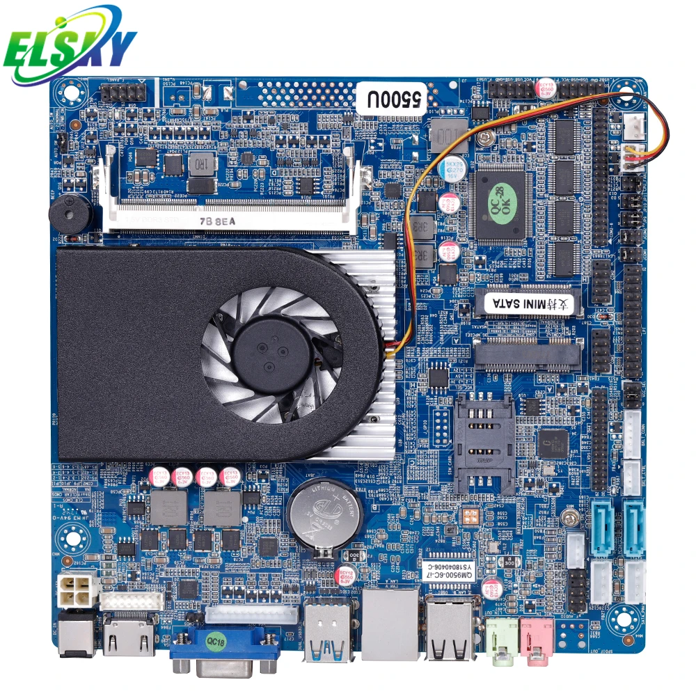 

ELSKY Mini-ITX Motherboard Intel Broadwell-U I3 5005U Dual Core 2.0GHz Support win7/8/10/xp/Linux mainboard