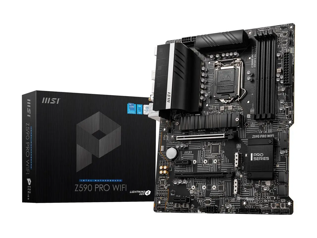

LGA 1200 motherboard MSI Z590 PRO WIFI adopts Intel Z590 chipset Slot LGA 1200 11th generation 4×DDR4 128GB PCI-E 4.0 3×M.2 ATX
