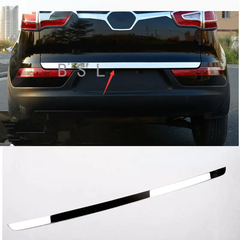 

FOR 2011 2012 20132014 2015 KIA SPORTAGER accessories made of high quality stainless steel trunk trunk lid trim decorati