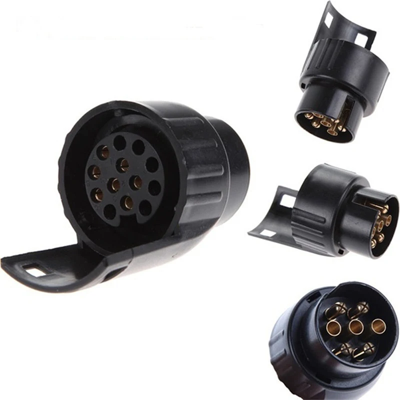 

12V Plastic Trailer Adapter Connector 7 Pin To 13 Pin Caravan Electrical Signal Converter Adaptor Towbar Towing Socket