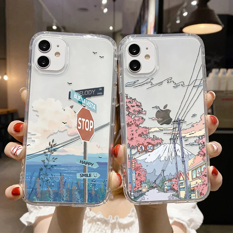 

Landscape Oil Painting Clear Case For Xiaomi 11 Lite Mi 12 13 10 9 9T 10T 11T 12T 12X Poco X3 NFC F3 F4 X4 GT M3 M4 Pro 5G Cover
