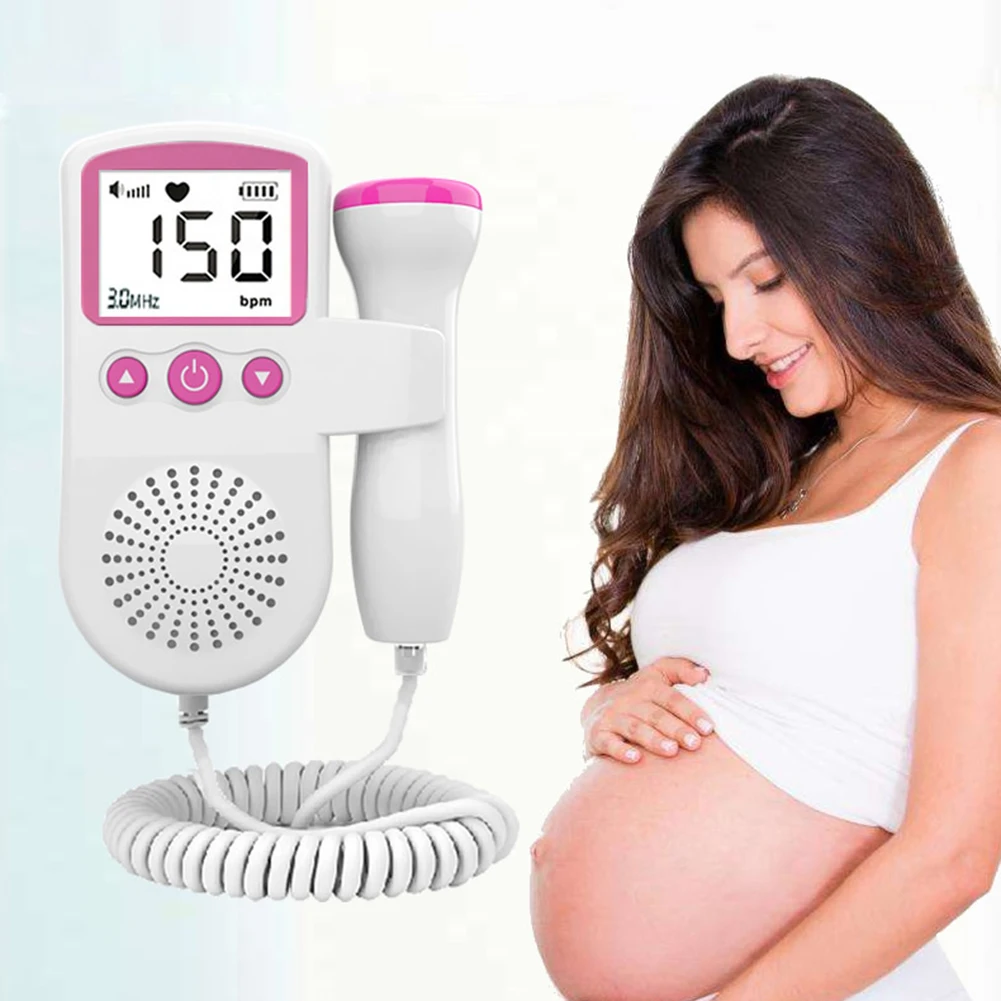 

Doppler Fetal Heart rate Monitor Household Portable Pregnancy Baby Fetal Sound Heart Rate Detector LCD Display No Radiation