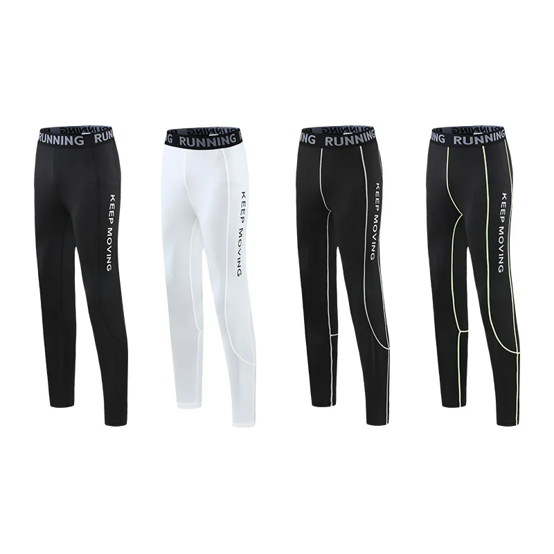 Compression Tight Leggings Men High Waist Lift Pants Fitness Gym Sports Skinny Trousers Training Workout Running