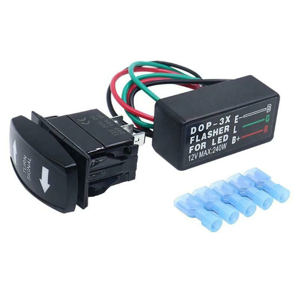 

Motorcycle LED Flasher Relay 12V Indicator Light Relay With Switch Accessories For Turn Signals Lights Blinker