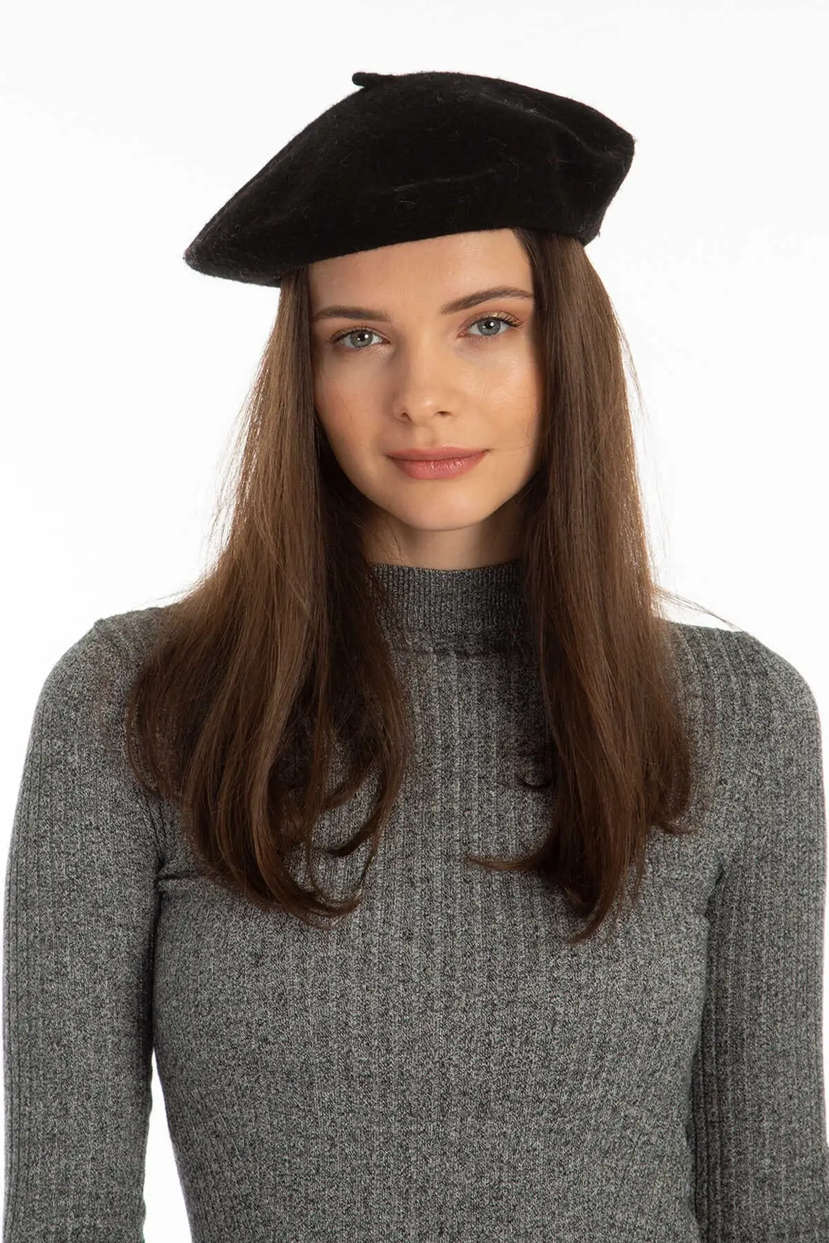 

Women's Black Painter's Beret autumn winter trend product new season off) cz diamond and warm style product new style new season