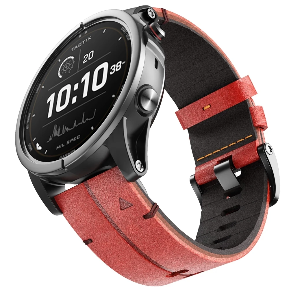 

Ремешок из натуральной кожи для Garmin Fenix 7 7X 6X 6 5X 5 3 HR 945 935