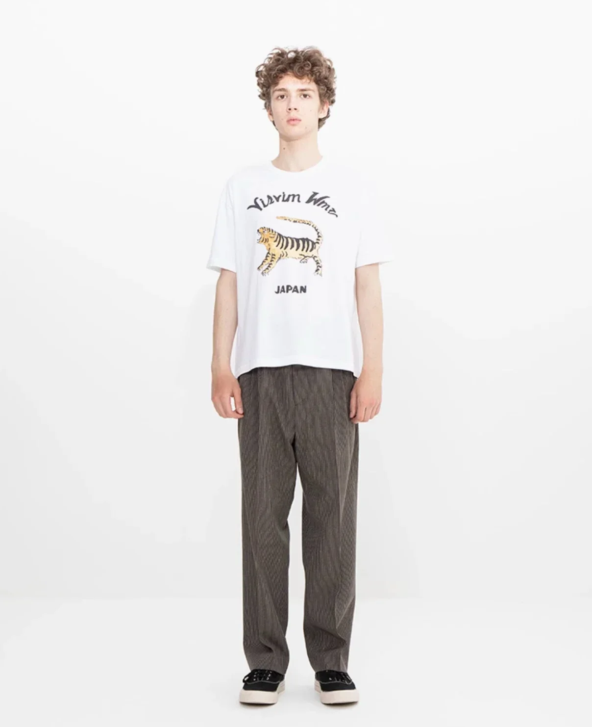 VISVIM 24SS мужская хлопковая футболка с рисунком тигра