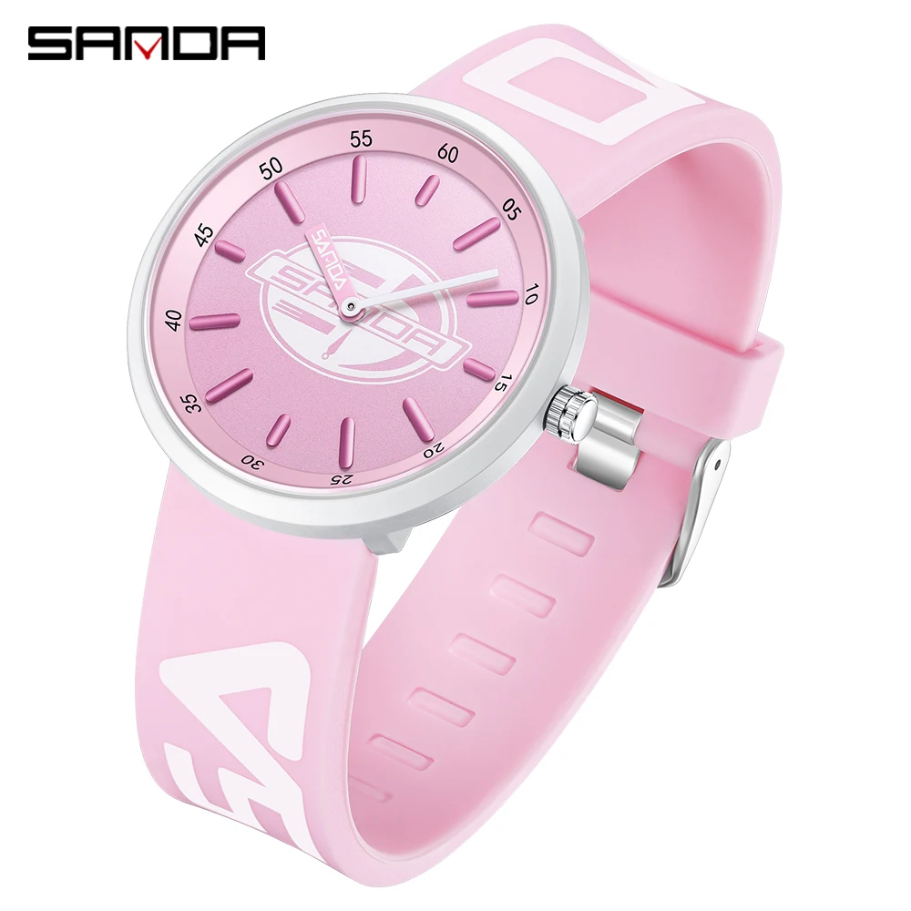 

Women Watches SANDA Top Brand Luxury Designer Soft Silicone Strap High Quality Ladies Watch Japan Quartz Movement Reloj mujer