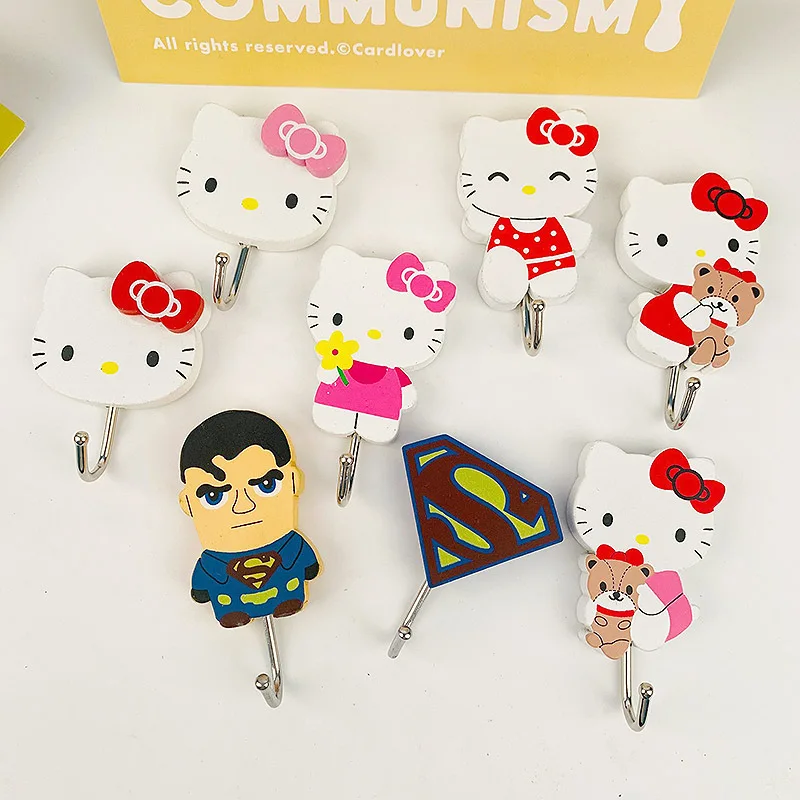 

Kawaii Cinnamoroll My Melody Kuromi KT Sanrioed Cute Cartoon Creative Hook No Punching No Mark Strong Sticky Hook Birthday Gift