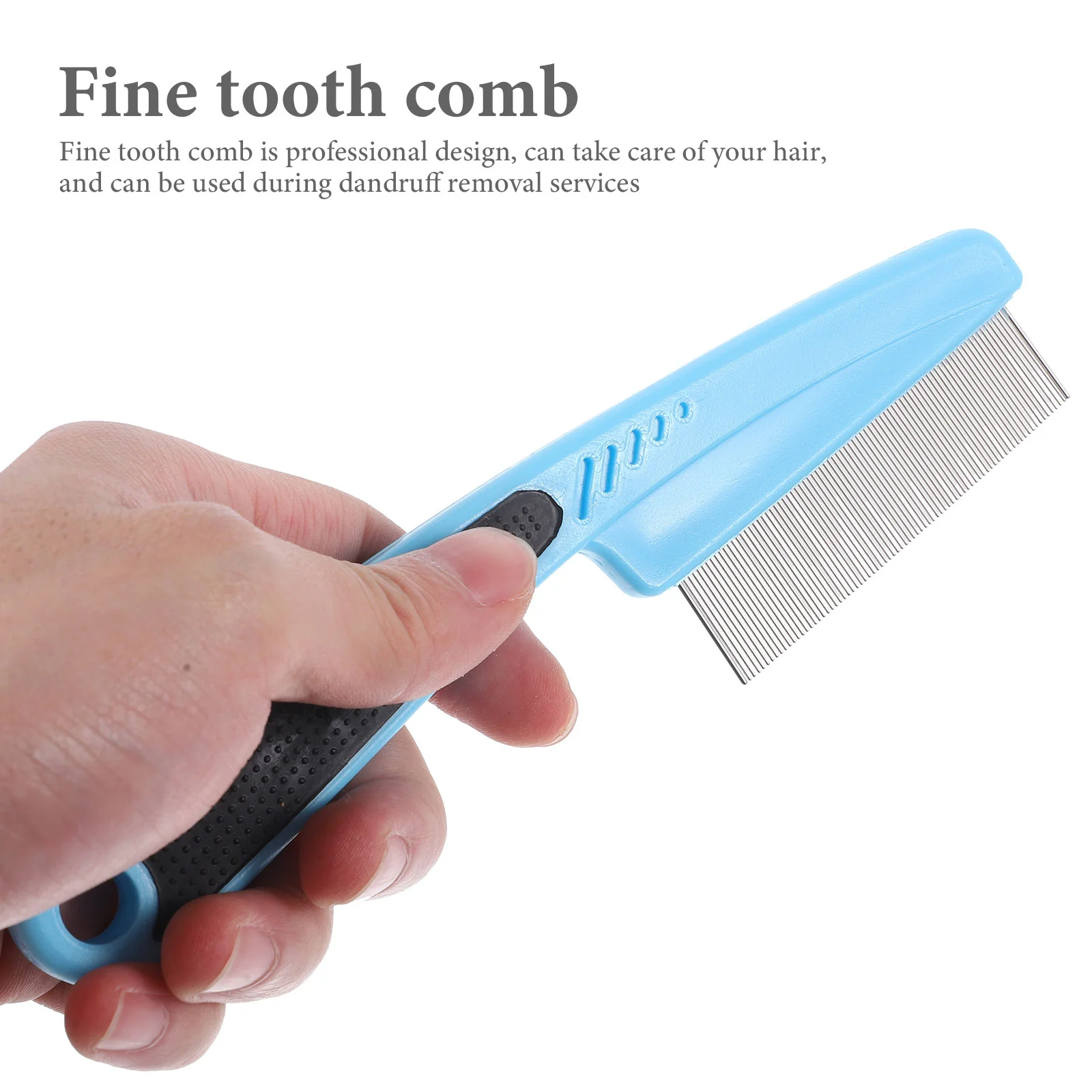 Расческа с мелкими зубьями из нержавеющей стали перхоть для кожи головы