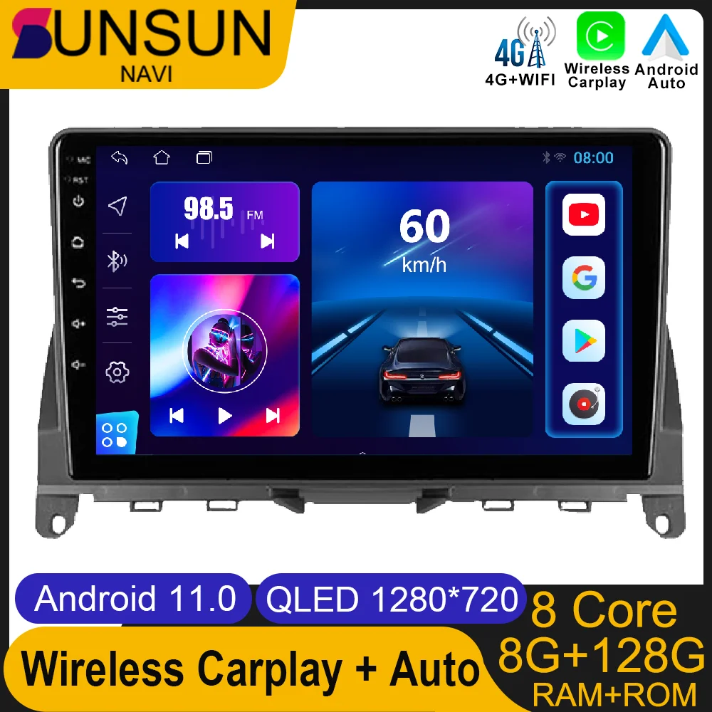 

Android 11 для Mercedes Benz C Class 3 W204 S204 2006 - 2011 автомобильное радио стерео Мультимедиа GPS Видео DSP RDS беспроводной Carplay 4G