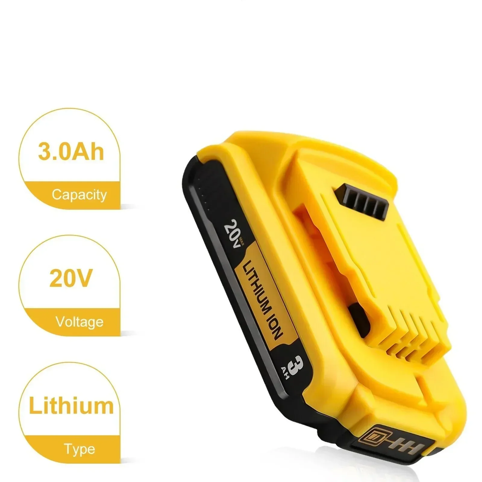 Литий-ионный аккумулятор 18 В/20 В 3 0 Ач для инструментов Dewalt Max DCB205 DCB206 DCB204 DCB200 DCB182