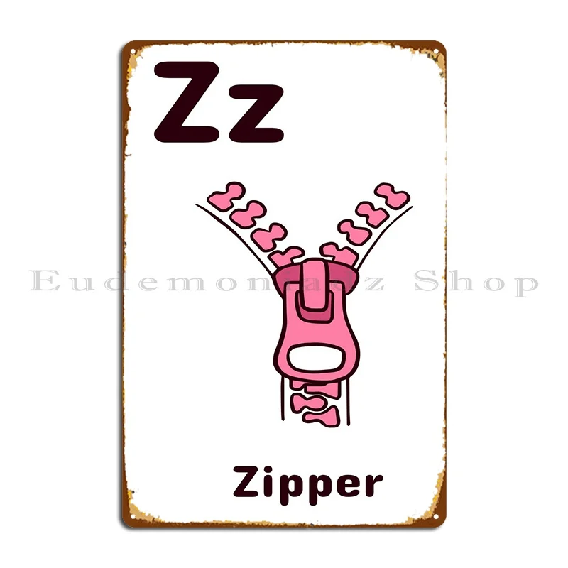 

Алфавит для детей Abc буква Z металлические знаки дизайн бара винтажная печать клубный жестяной знак плакат