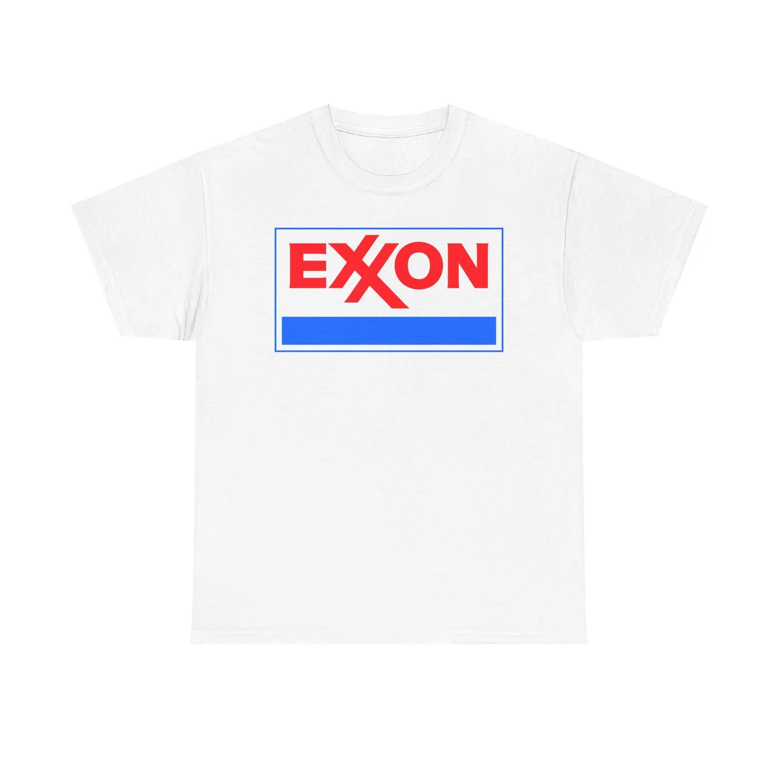 Фото Футболка с рисунком Exxon, винтажная футболка унисекс из плотного хлопка с логотипом газа №1