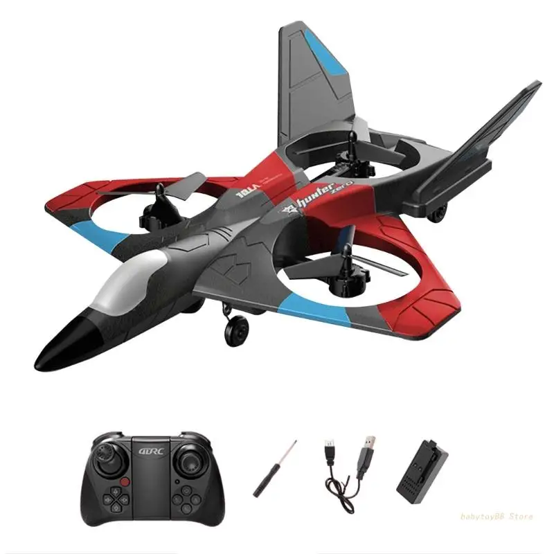 

Y4UD Remote Control Glider RC Aircraft Toy 360°Flip Stunt Plane 4Axis Flying Toy Easy Operation RC Fighter for Beginner Boys