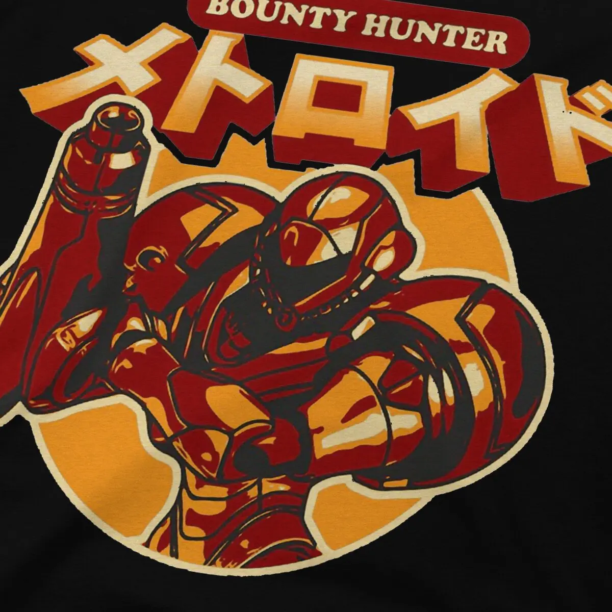 Футболка Metroid Game Bounty Hunter Мужская винтажная рубашка полиэстер короткий рукав