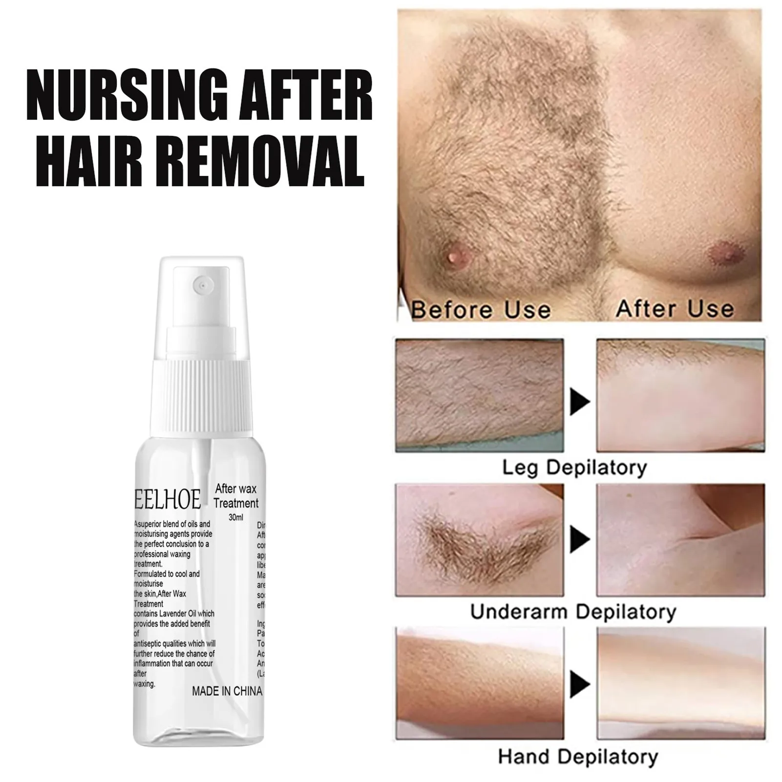 

30/60ml Pre & After Wax Spray Oil Skin Soothing Skin Oil Pre Beauty Depilation Wax Hair Removal Care