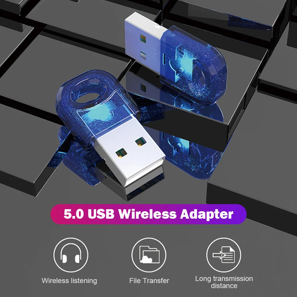 

3Mbps 2.4GHz USB Bluetooth-compatible 5.0 Dongle Adapter for PC Computer Headset Controller Audio Receiver Transmitter