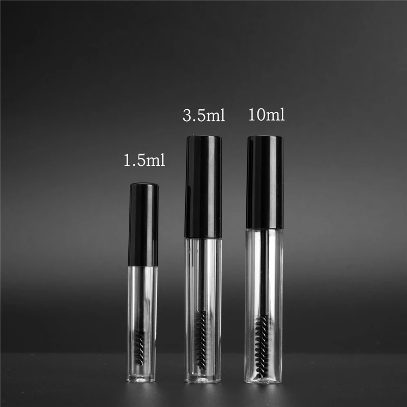 1.5/3.5ml DIY Empty Refillable Clear Mascara Tubes Liquid Eyelash Cream Vial bottle travel Portable beauty cosmetics containers