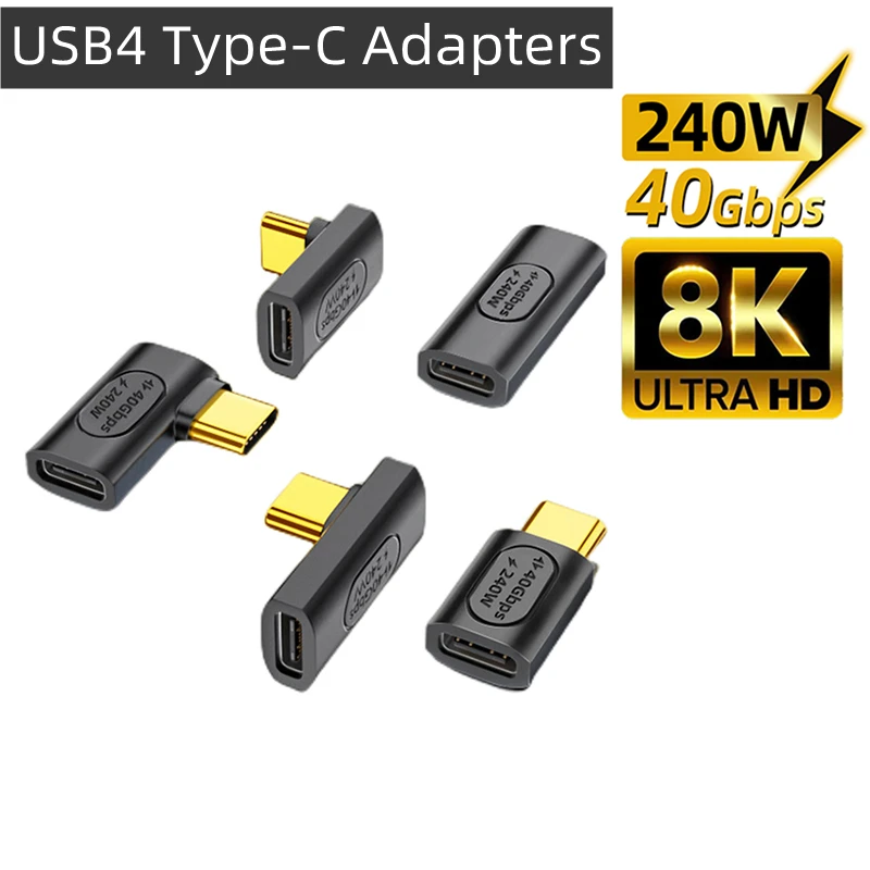 

Nku USB4 Type-C Male to Male Extension Adapter 40Gbps 8K@60Hz PD 240W Charging Connector for Macbook Docks Quest Steam Deck Game