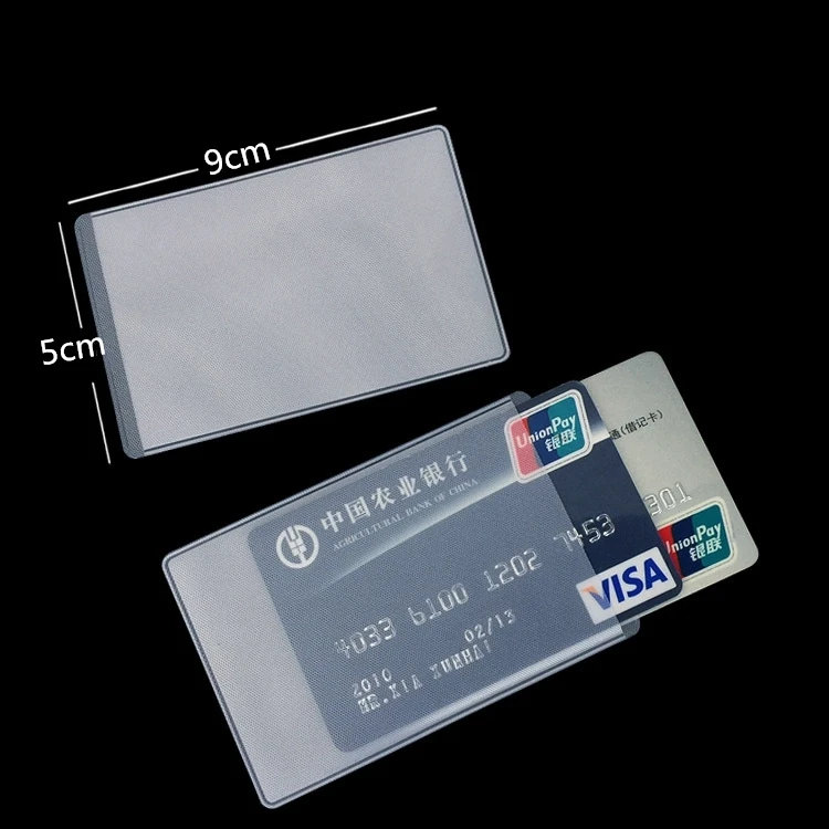 

5pcs PVC Transparent Business Bank Credit Card Holder Wallet Fashion Bus Card Cover ID Card Holder Case Pouch Bag Dropshipping