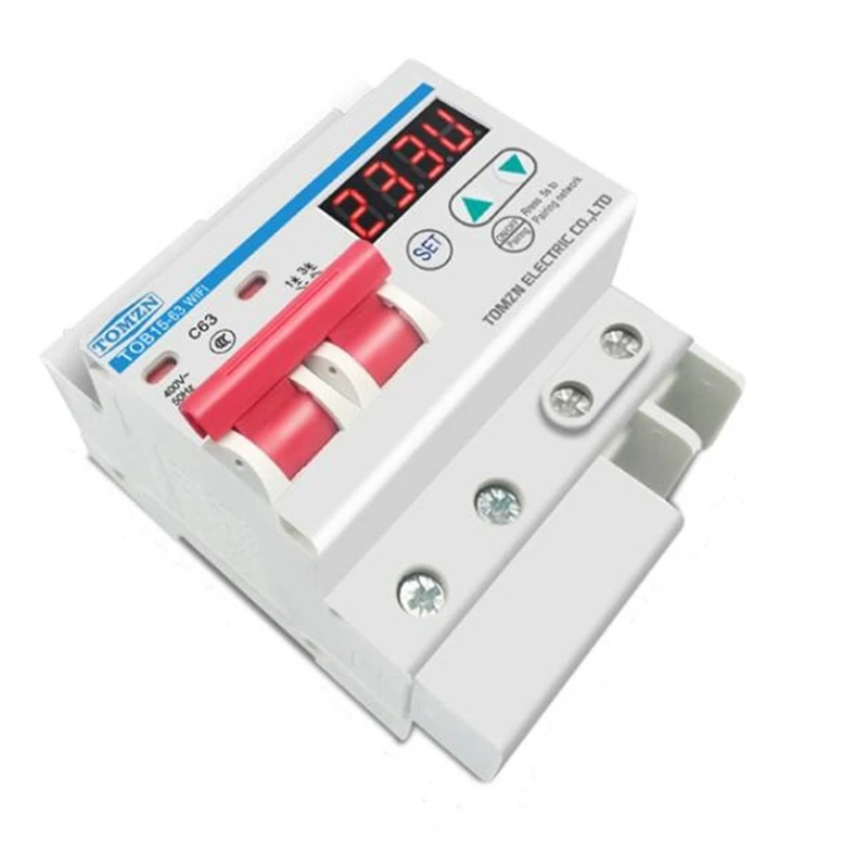 

WIFI Circuit Breaker Smart Switch Remote Control By Ewelink With Over And Under Voltage Current Protecion LCD Display