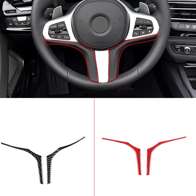 

For 2017-2020 BMW Z4 G29 Soft Carbon Fiber Style Car Styling Steering Wheel Decorative Sticker Car Interior Accessories