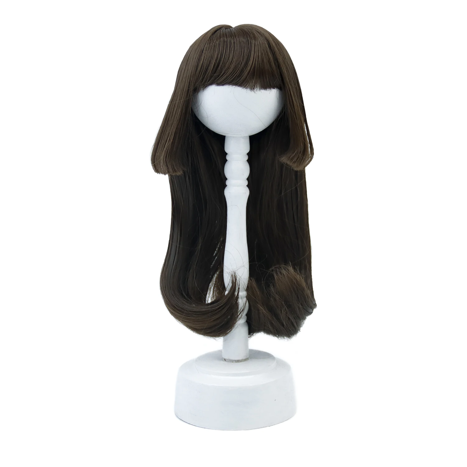 

Blythe Doll Hair Wig 9-10inch 25cm Long Straight black brown Heat Resistant Wire Material for DIY Boy Girl Doll