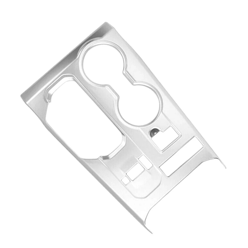 

Серебристая пластиковая коробка переключения передач для автомобиля, держатель стакана, панель, крышка, отделка, подходит только для левог...