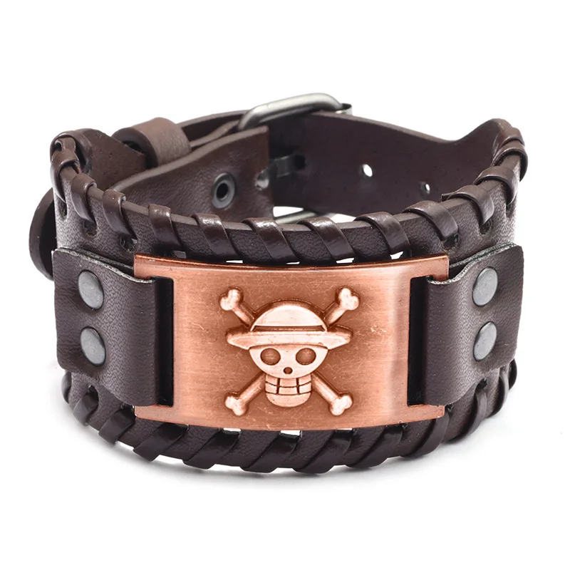 

New Retro Wide Leather Nordic Rune of Odi Bracelet Men's Bracelet Pirate King Pattern Celtic Viking Jewelry Bracelet Party Gift