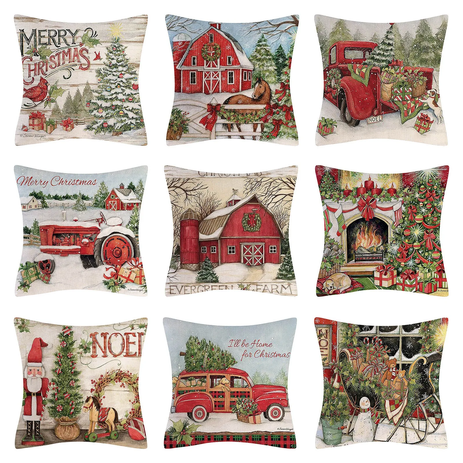 

45cm Christmas Pillowcase Christmas Home Decorations Merry Christmas Decorations for Home New Year 2022 Xmas Noel Navidad 2021