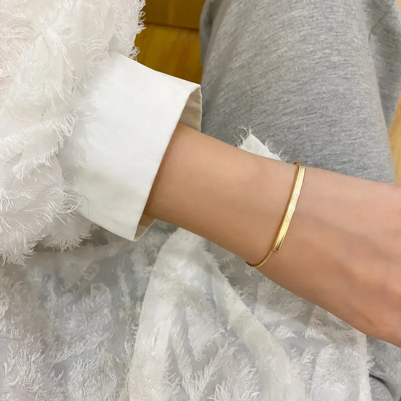 

Coconal Trendy Square Chain Bracelet for Women Men Collar Goth Bracelet Teen Aesthetic Jewellery Hip Hop Party Girl Jewelry Gift