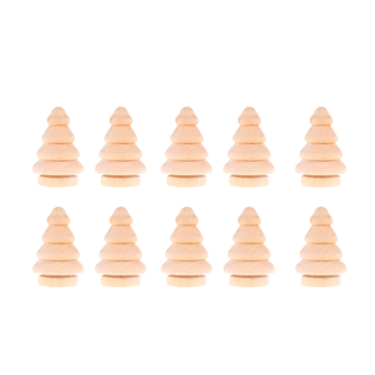 

10pcs Blank DIY Wooden Christmas Tree Peg Dolls Party