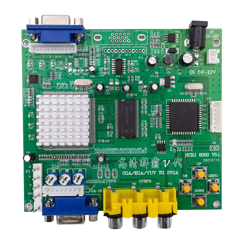 

Аркадная игра CGA/EGA/YUV/RGB на VGA выход, HD видеопреобразователь, плата для монитора аркадных игр в ЖК-проектор PDP CRT