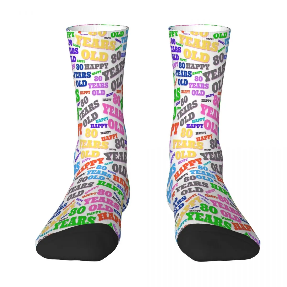 

80th Funny 80th Birthday Ideas New Years Celebration Sock Socks Men Women Polyester Stockings Customizable Design