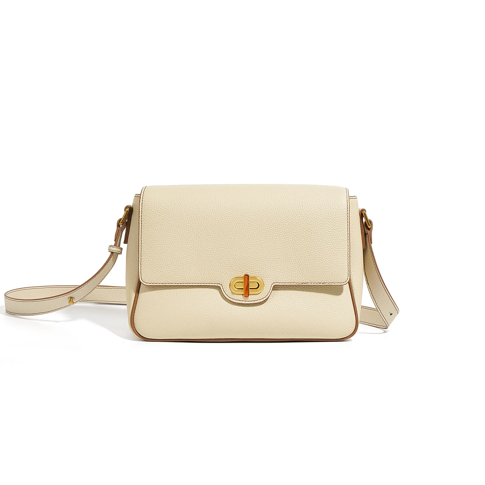 Vintage Togo Genuine Leather Shoulder Bags for women with Buckle, Versatile Crossbody Bag Designer luxury bag ladies handbags