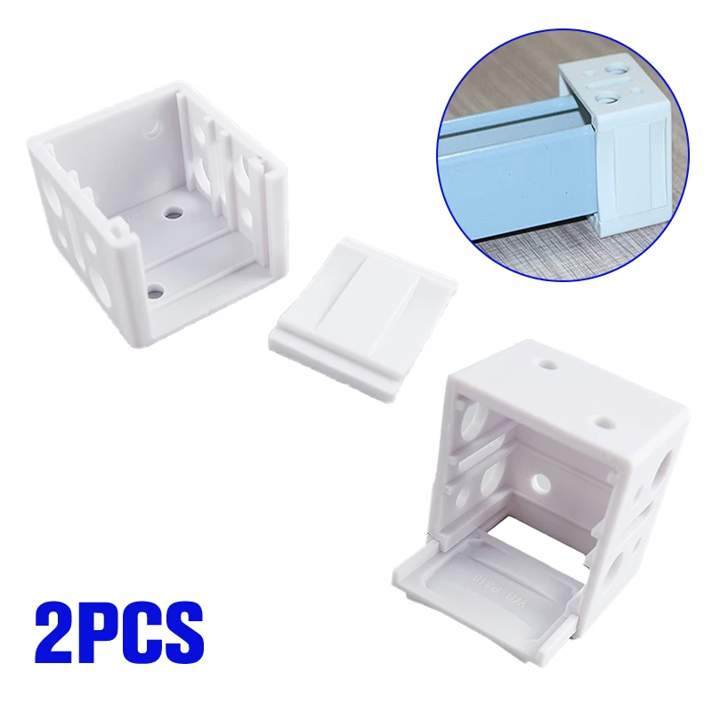 

2Pcs White Blind Brackets Low Profile Box White Mounting Bracket Window Blinds Plastic Installation Accessories